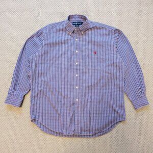 Vtg Ralph Lauren Blaire Button Down Shirt Large